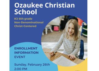 Ozaukee Christian School enrollment info event Sunday, February 26, 2023 | By Janet Swartz