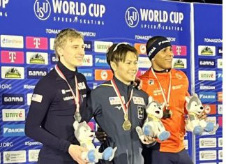 Jordan Stolz takes Silver in the 500 meter at ISU World Cup in Poland