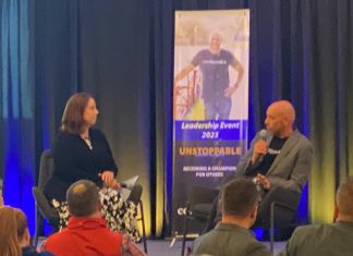 VIDEO | Sold out engagement for Cedar Community inspirational speaker Damian Buchman