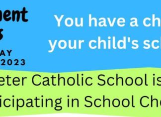 Enrollment deadline for St. Peter Catholic School, Slinger, WI, is April 20, 2023
