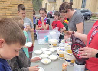 Students at St. Peter Catholic School in Slinger, WI collect over 1,000 items for local food pantry
