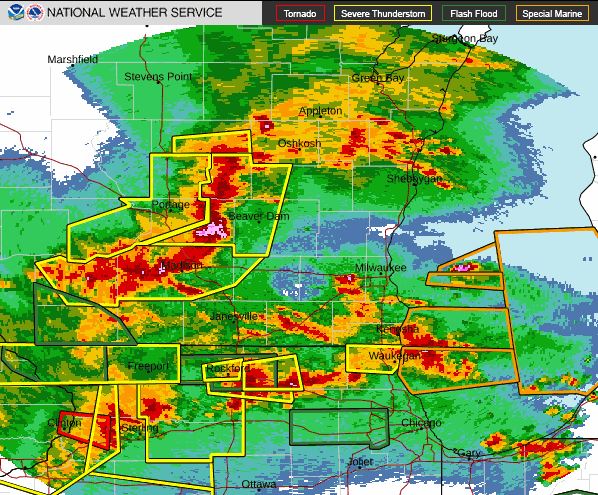 Strong line of storms headed towards Washington County, Wi - lightning ...