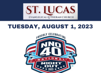 St. Lucas Lutheran, Kewaskum, to Host National Night Out Block Party Tuesday, August 1