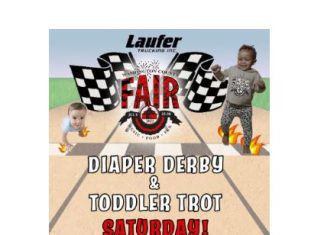 Laufer Trucking sponsors Diaper Derby/Toddler Trot at Washington County Fair on Saturday, July 29