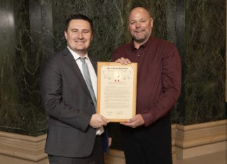 Rep. Bodden presented Paul Oosterhouse with First Responder of the Year Award