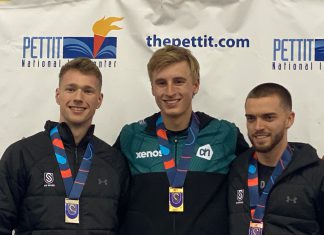 Jordan Stolz of Kewaskum, WI skates today at 11 a.m. at the Pettit National Ice Center