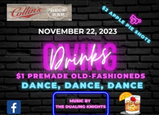 Are you ready for Drinksgiving at Collin’s Deck Bar November 22, 2023