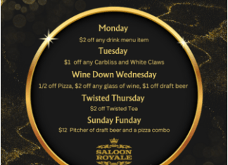 Saloon Royale is serving up brand new weekly specials