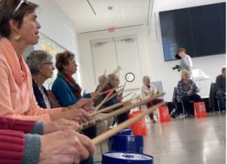 VIDEO | Bucket drumming a hit at Museum of Wisconsin Art