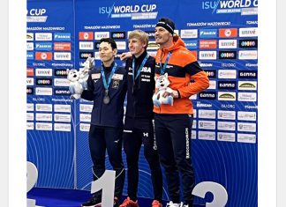 Jordan Stolz of Kewaskum takes gold in 1000m at ISU World Cup in Poland | Photo courtesy Bob Corby