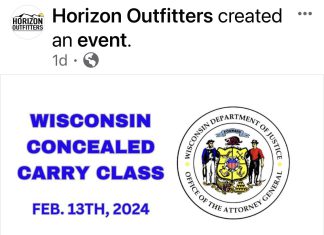 Horizon Outfitters hosts WI Concealed Carry Class on February 13, 2024