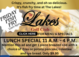 Lenten fish fry specials every Wednesday and Friday at The Lakes
