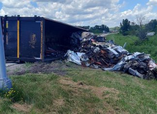I43 northbound ramp closure from STH 60 following semi rollover | By Ozaukee County Sheriff