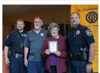 Diane Bruendl recognized as Optimist Club Crossing Guard of the Year | By West Bend Police
