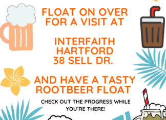 Float on over for a visit and a free root beer float today from 11 to 1 at Interfaith in Hartford, WI