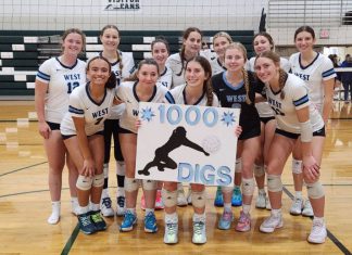 Kylee Altendorf surpasses record of 1,000 digs for WBW volleyball