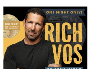 1/2-price general admission tickets until Christmas for comedian Rich Vos at Camelot in Lomira on Friday, Jan. 31