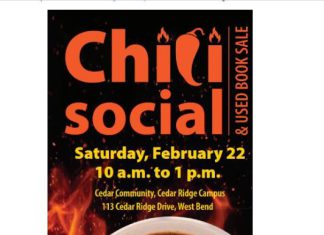 Cedar Community Chili Social and Used Book Sale is Saturday, February 22 – Come join us