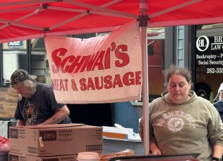 Schwai’s booth & Farmers’ Market open today