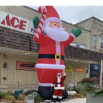 Tennies Hardware adds 20-foot Santa to front of store in West Bend, WI
