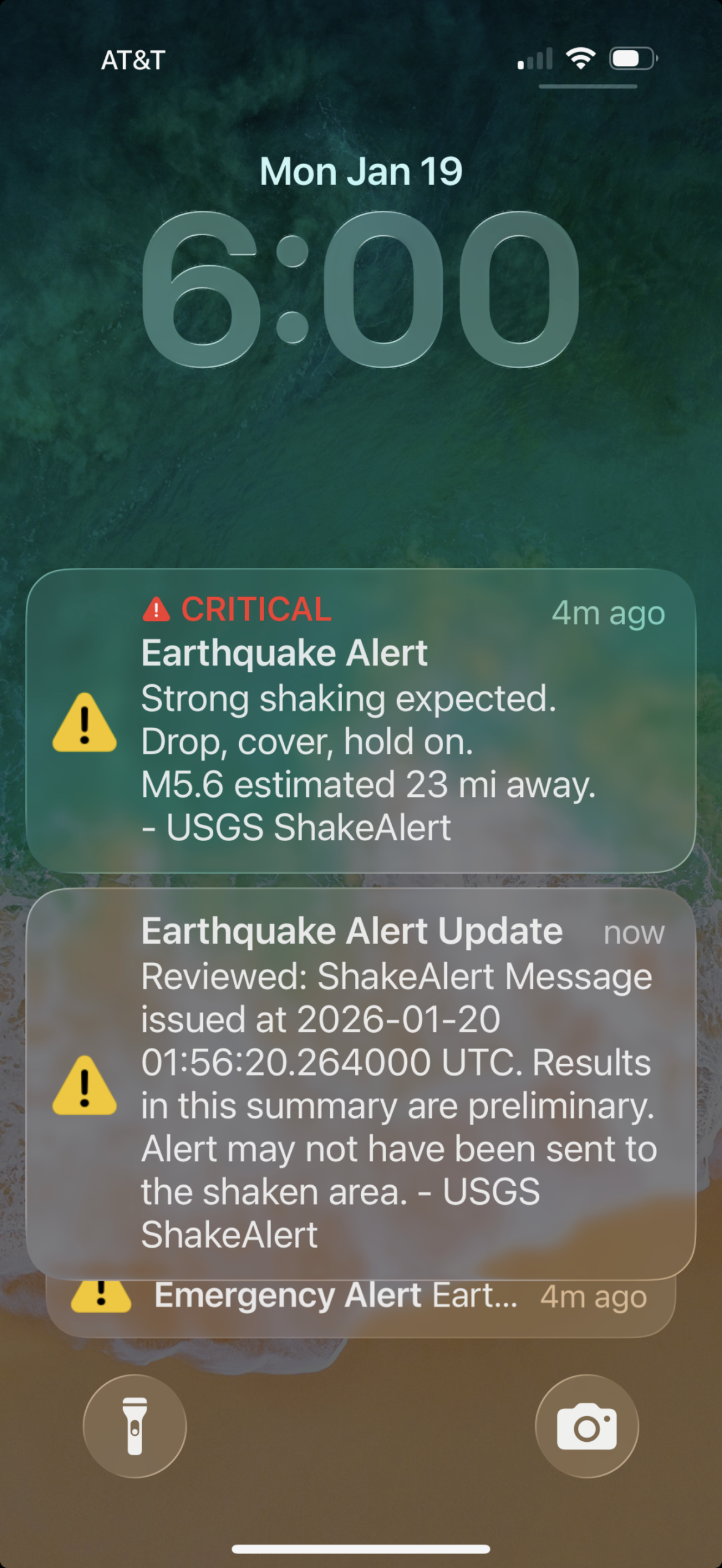 West Bend, WI, couple reacts to 4.9 magnitude earthquake while in California