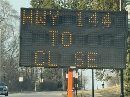 Signs in place for WIS 144 resurfacing project begins March 30, 2026, in Washington County, Wi