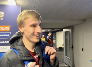 VIDEO | Jordan Stolz in 2nd place after Day 1 at the World Sprint Championships