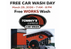 Tommy’s Express Car Wash is offering a free wash on Sunday, March 29, 2026