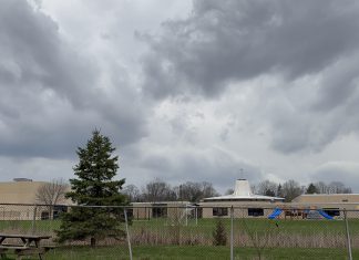 Menacing clouds as Tornado Watch in effect in Washington Co., Wi