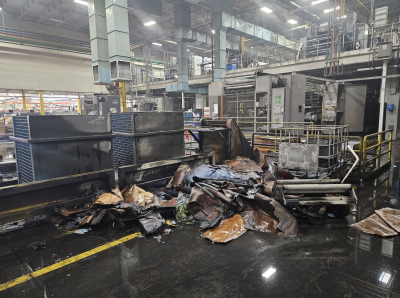 Estimated $1 million in damage following fire at Quad Graphics in Hartford