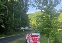 Political sign vandalized in West Bend, WI – Police look for suspect