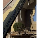 REAL ESTATE | Uprooted tree at demolition of St. Lucas Church in Kewaskum, Wi