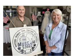 Copper box time capsule on display at Museum 53027 in Hartford, WI