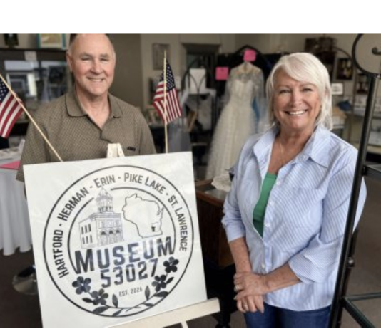 Copper box time capsule on display at Museum 53027 in Hartford, WI
