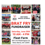 West Bend Special Olympics brat fry fundraiser is June 20, 2026