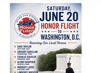 9 veterans from Washington Co., WI on Saturday, June 20, 2026 Stars & Stripes Honor Flight
