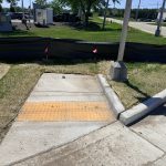 Curb & ramp construction nearly $8K a piece on Hwy 33 in West Bend, WI