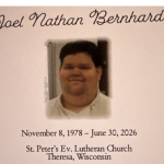 An inspiring service for Joel Bernhard, 47, of Lomira, WI