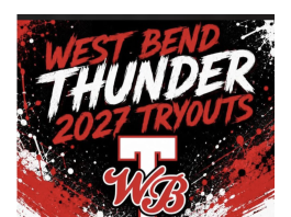 West Bend Thunder baseball tryouts July 12 – 21 | By Stephanie Samuel