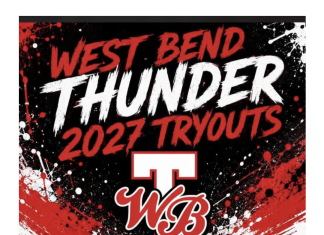 West Bend Thunder baseball tryouts July 12 – 21 | By Stephanie Samuel