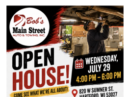 Bob’s Main Street open house July 29, 2026 in Hartford, WI