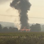 Fillmore FD on scene of large barn fire off CTH A | Photo courtesy Kathy Michaels