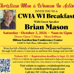 Christian Women In Action Breakfast is October 3, 2026 with guest speaker Brian Mason