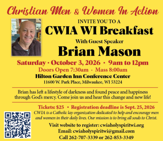 Christian Women In Action Breakfast is October 3, 2026 with guest speaker Brian Mason