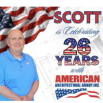 Scott Kintopf celebrates 26 years with American Architectural Group | By Christa Weindorf