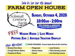 Schmidt Family Farm FREE Open House is October 4, 2026