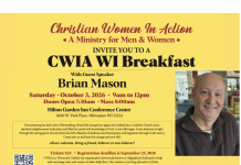 Christian Women In Action Breakfast is October 3, 2026 with guest speaker Brian Mason