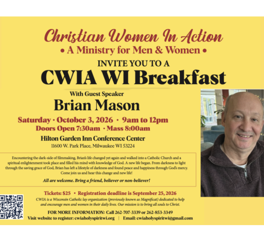 Christian Women In Action Breakfast is October 3, 2026 with guest speaker Brian Mason