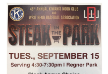 Tickets on sale for Sept. 15 Steak in the Park at Regner Park in West Bend, WI