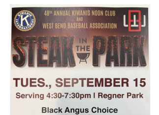 Tickets on sale for Sept. 15 Steak in the Park at Regner Park in West Bend, WI